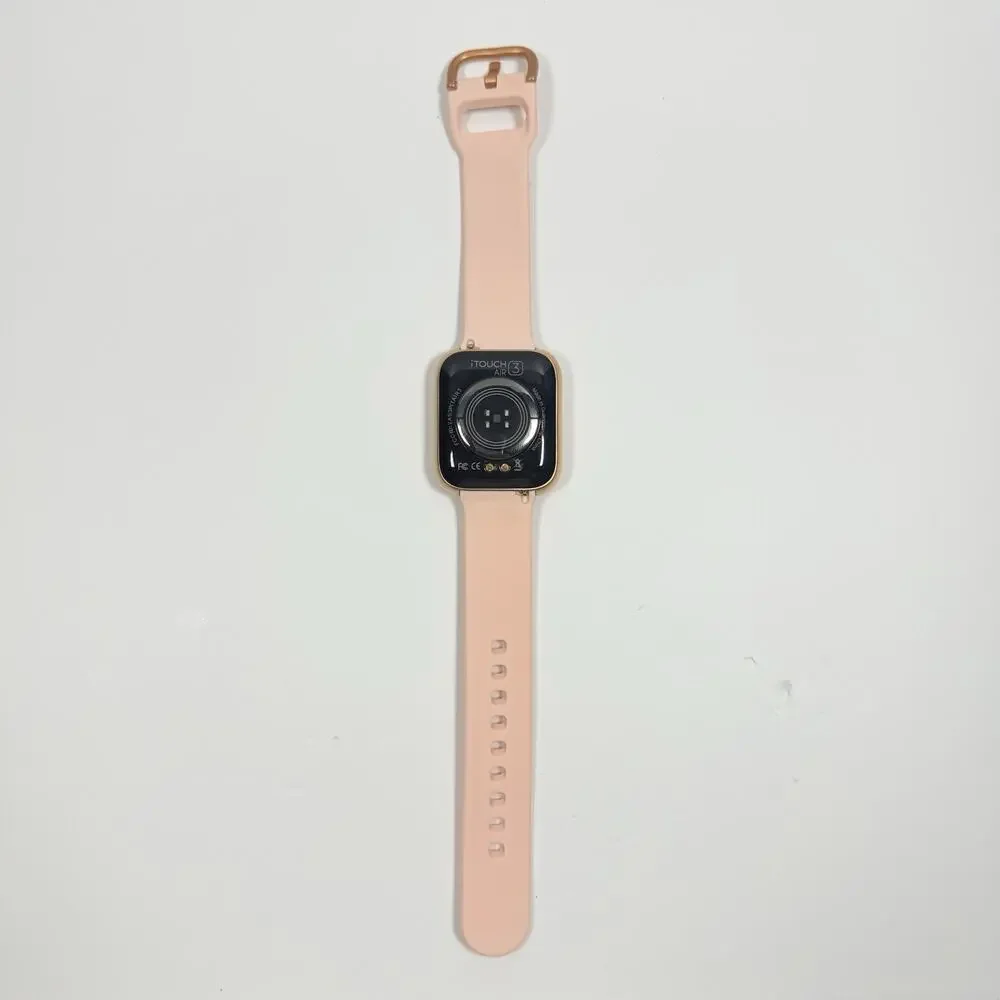 iTouch Wearables Air 3 Smartwatch Fitness Tracker Rose Gold Rubber Band